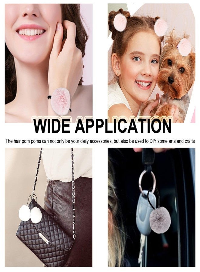 بلو زو مجموعة بلو زوو المكونة من 16 قطعة من ربطات الشعر المزينة بكرات بوم بوم كبيرة ورقيقة للنساء والفتيات والمراهقات والأطفال، ربطات شعر سميكة ومرنة للغاية لا تسبب أي ضرر أو شد للشعر، 16 لونًا، حبال بقطر 1.5 بوصة - Image 5